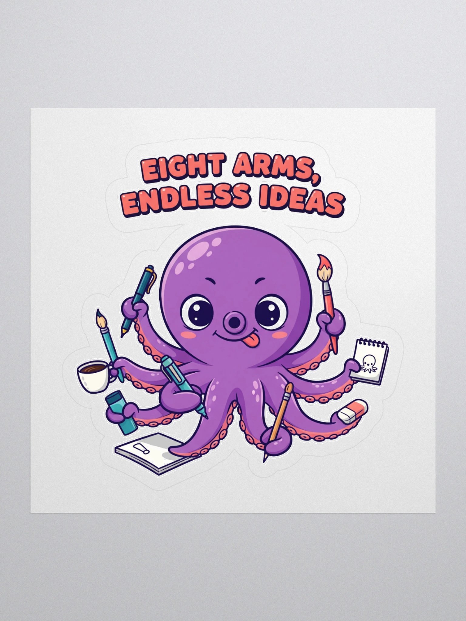 Octo-Doodler Kiss Cut Sticker product image (1)