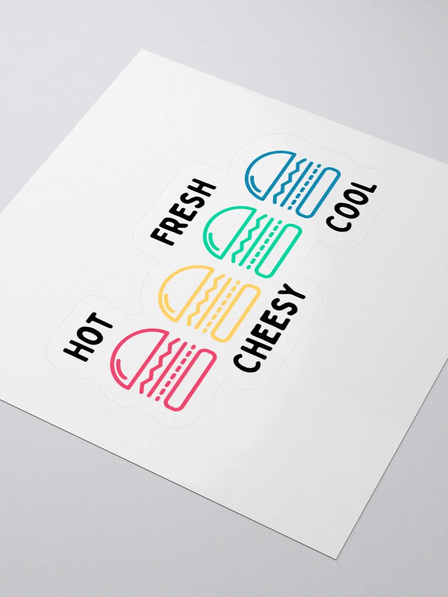 Hot, Cheesy, Fresh & Cool — Burger Pop Art Sticker product image (11)