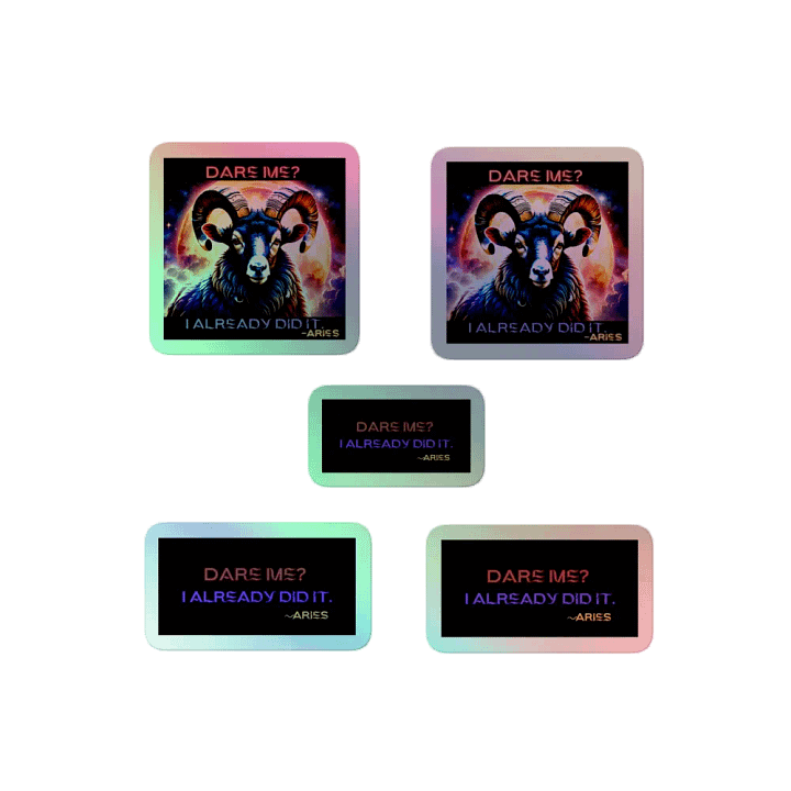 Aries 2025, Dare Me?, Holo Sticker Pack product image (2)