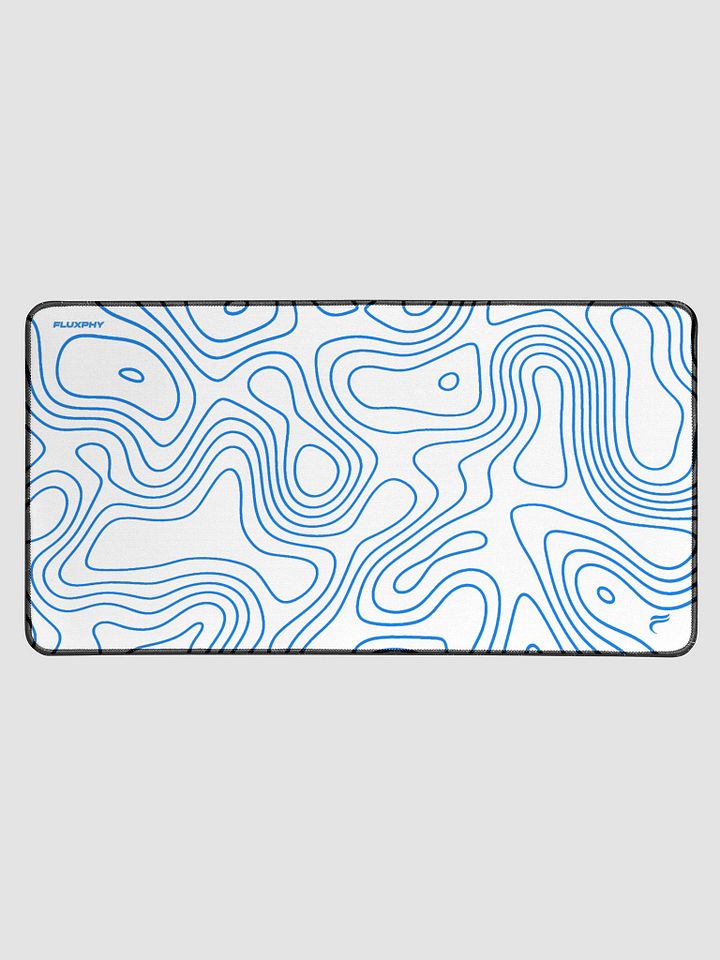 White Blue Topography Mousepad by Fluxphy product image (1)