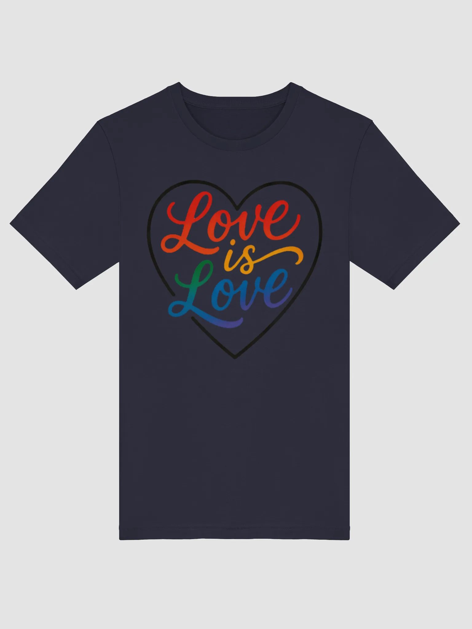 Love is Love Pride T-Shirt | LGBTQ+ Rainbow Heart Design | Equality Tee product image (21)