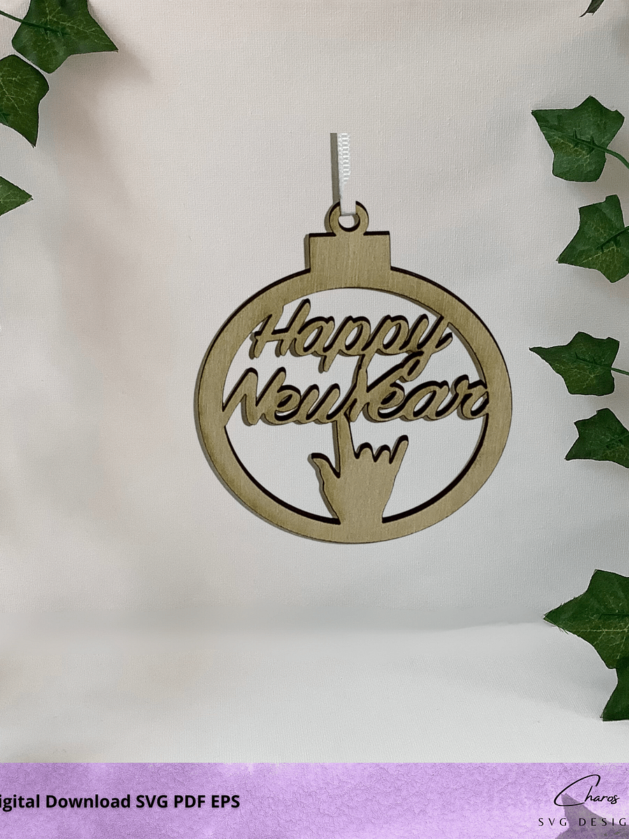ASL I Love You Holiday Ornaments Bundle SVG | Laser Cut File product image (6)