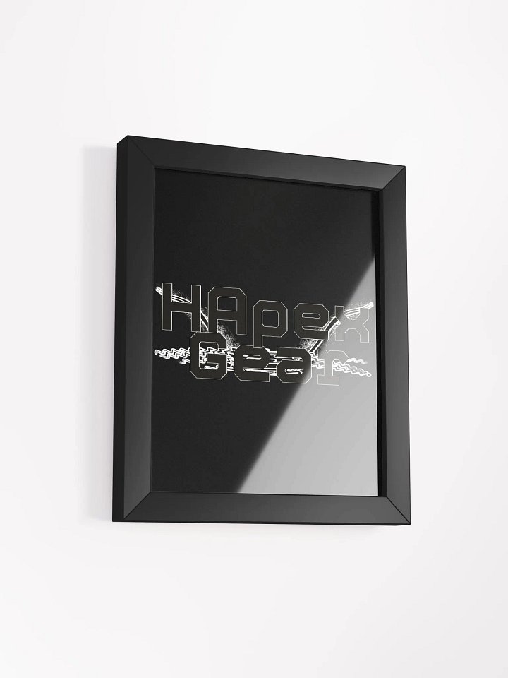 Framed - Black - High-Quality Matte Poster - Black HApex Gear Black Logo product image (2)