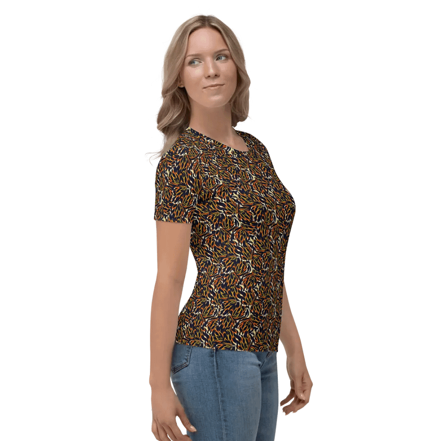 Tiger Flower | Women's Crew Neck T-Shirt product image (4)