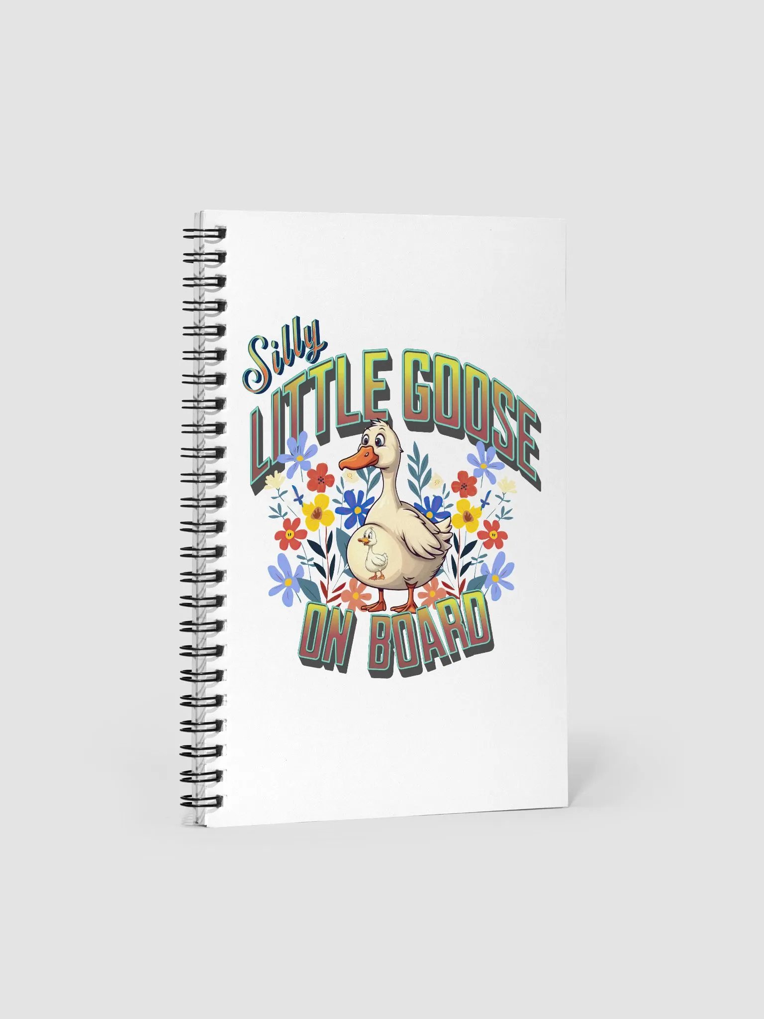 Silly Little Goose On Board Spiral Notebook product image (2)