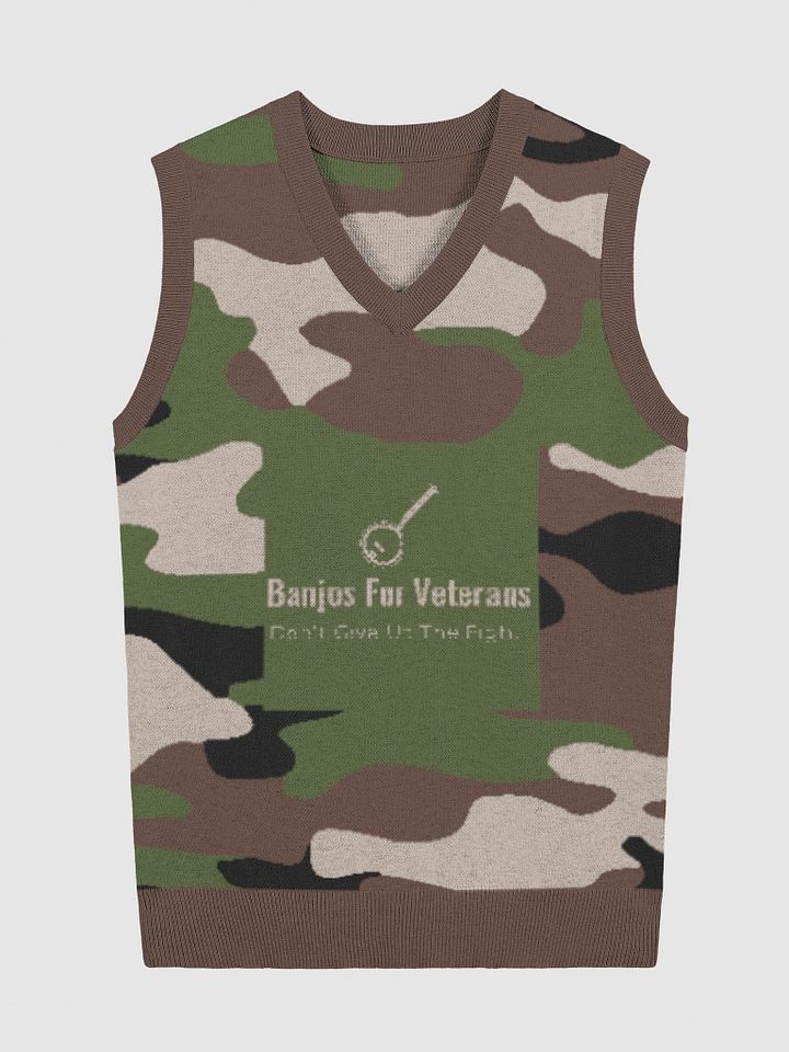 Banjos For Veterans (B4V) Camo Knitted V-Neck Vest product image (2)