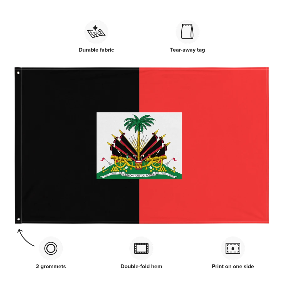 Black and Red Duvalier's Flag product image (15)