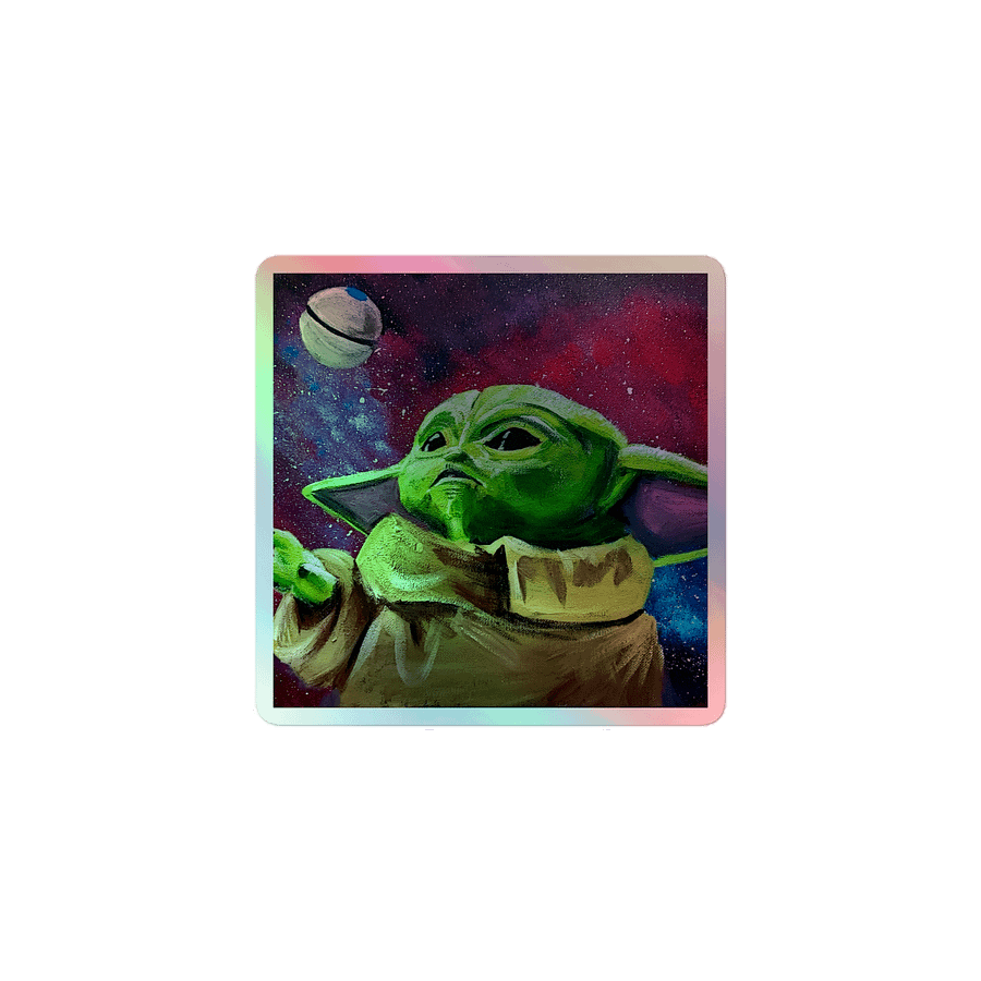 Grogu Baby Yoda Holographic Sticker Set product image (1)
