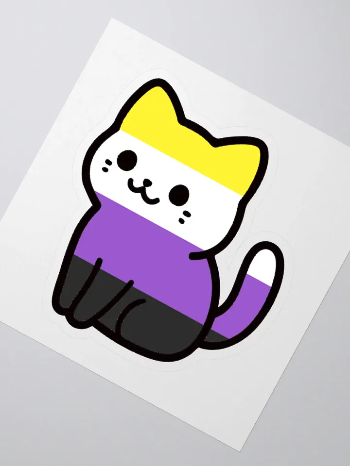 Nonbinary Pride Kitty Sticker product image (2)