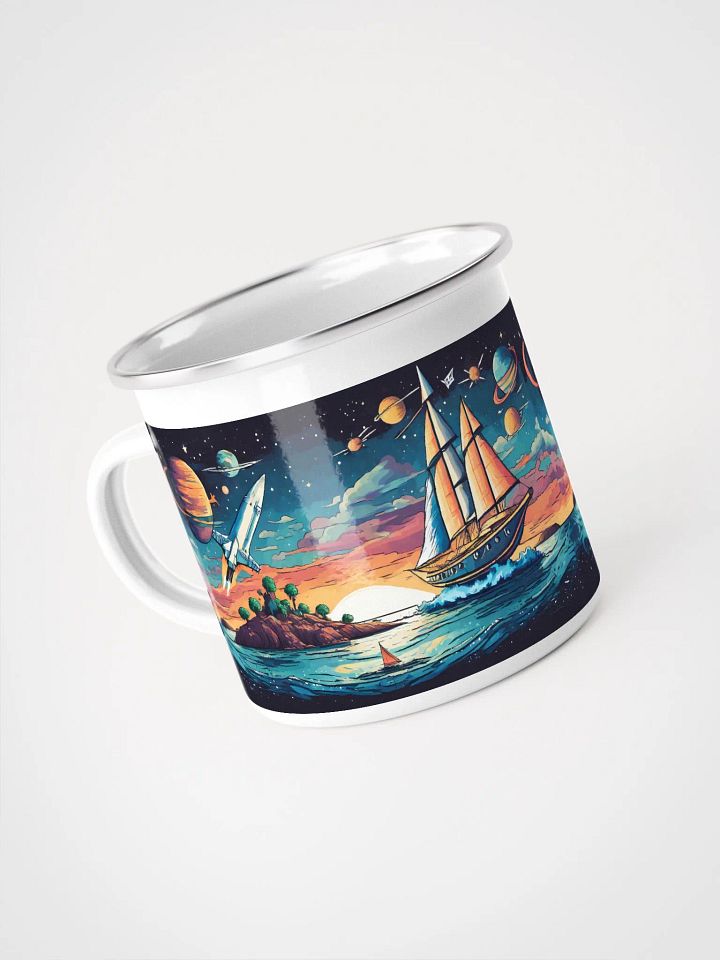 Summer Wind Charters: Space Sail Enamel Mug product image (1)
