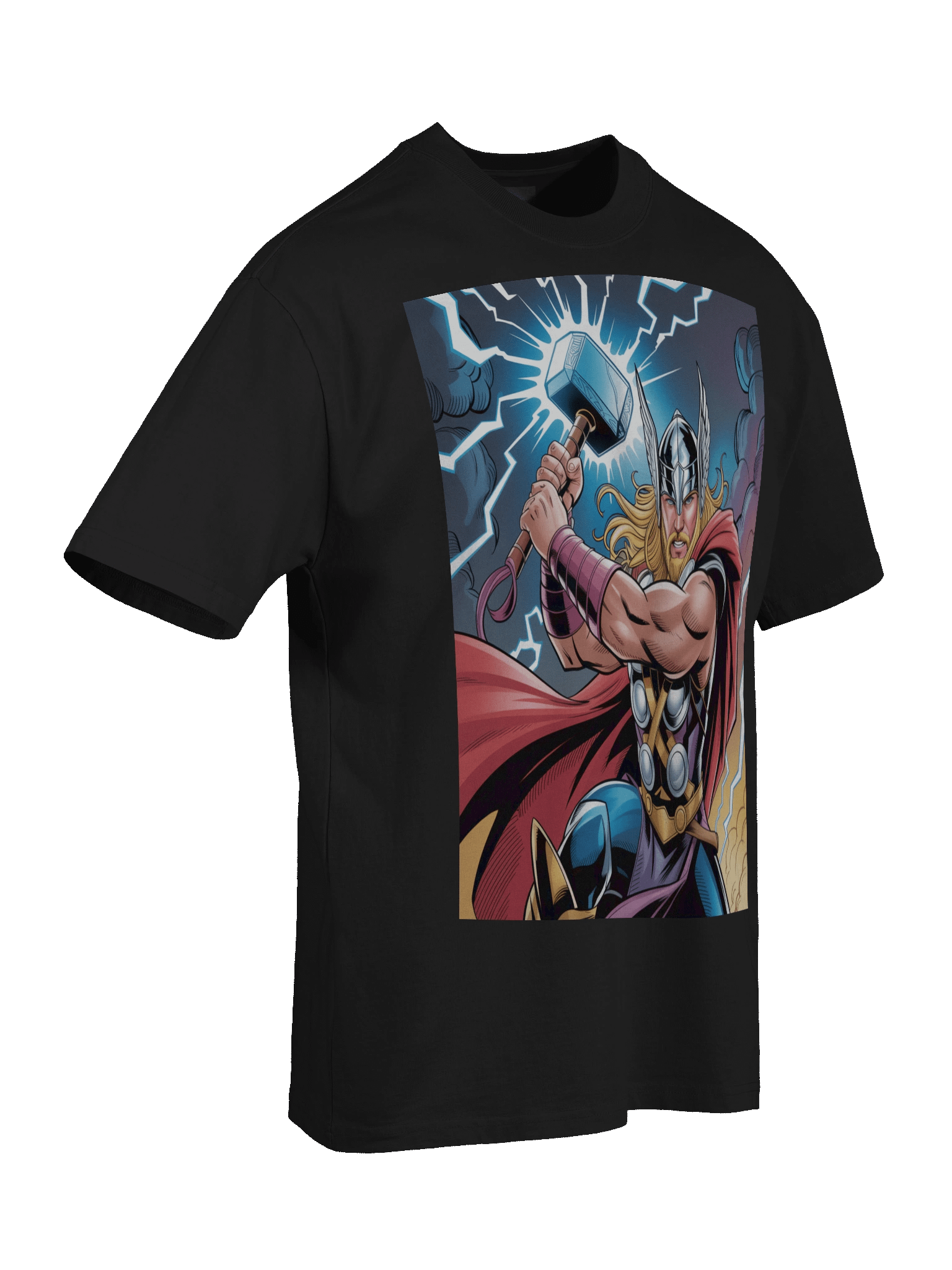 Thor Hammer's Fury Oversized Faded T-Shirt product image (8)