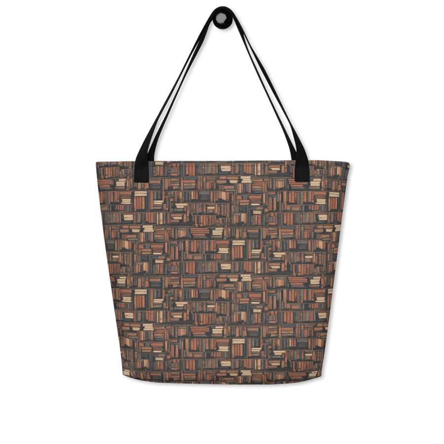 Bookshelf Pattern Books All-Over Print Tote Bag product image (4)