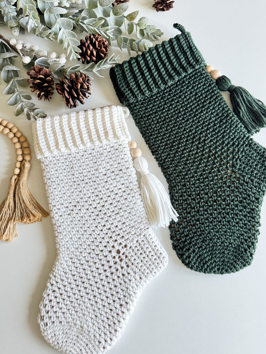 Holiday Weave Stocking Crochet Pattern product image (8)
