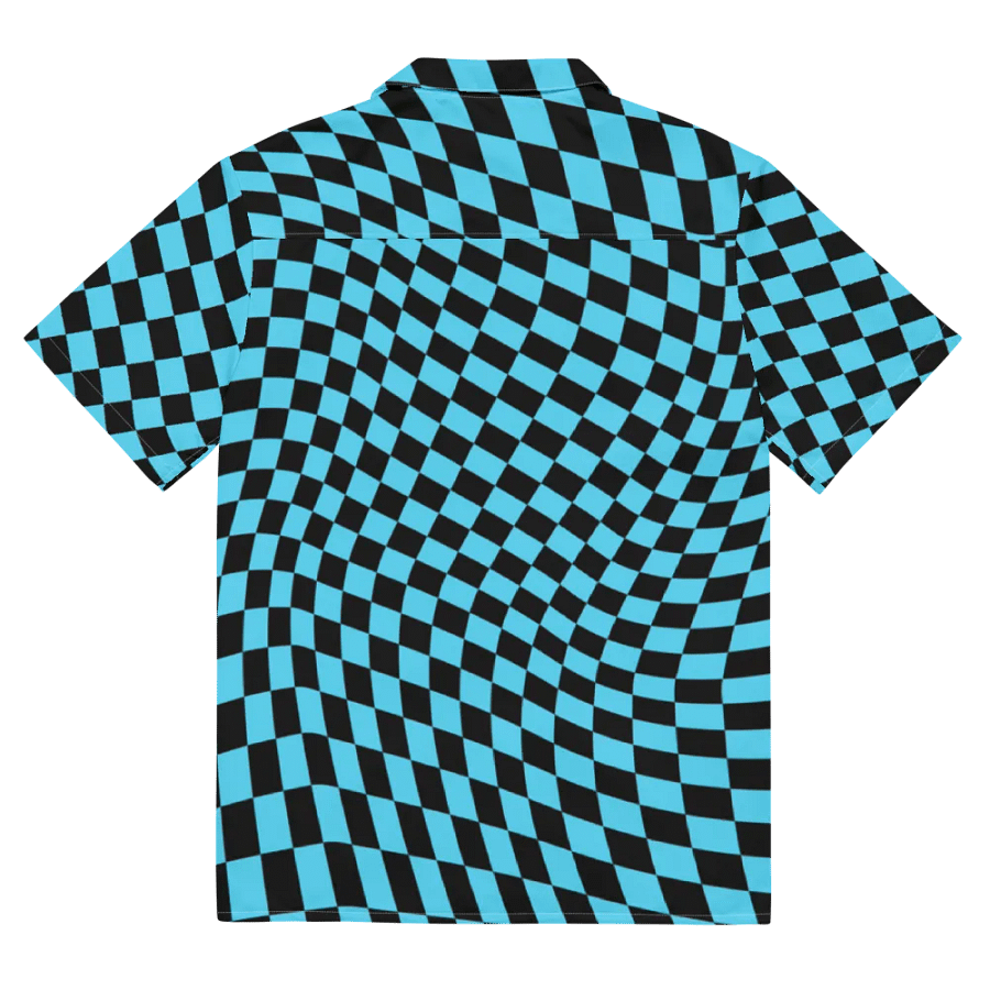 Vintage Retro Distorted Checkerboard Unisex Hawaiian Shirt product image (11)
