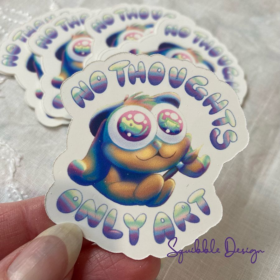 Vinyl Sticker - No Thoughts Only Art product image (1)