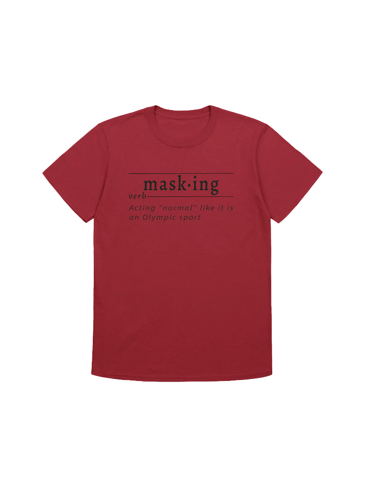 Masking Definition Unisex Tee blk v1 product image (1)