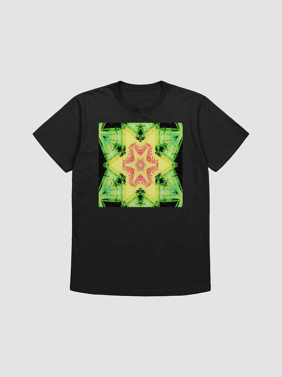 Abstract Green, Orange and Yellow Kaleidoscope Star Men's T Shirt product image (3)