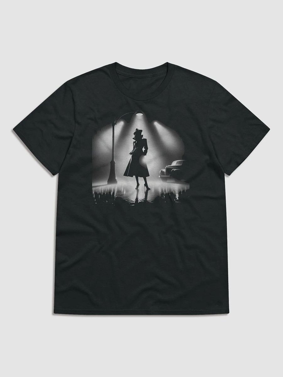 Femme Fatale Noir Rainy Night Mystery (Front Print Womens Tee) product image (1)