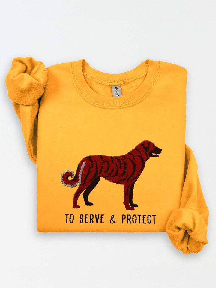 To Serve and Protect Sweatshirt (Embroidered) of an Anatolian Shepherd(Red Brindle) product image (1)