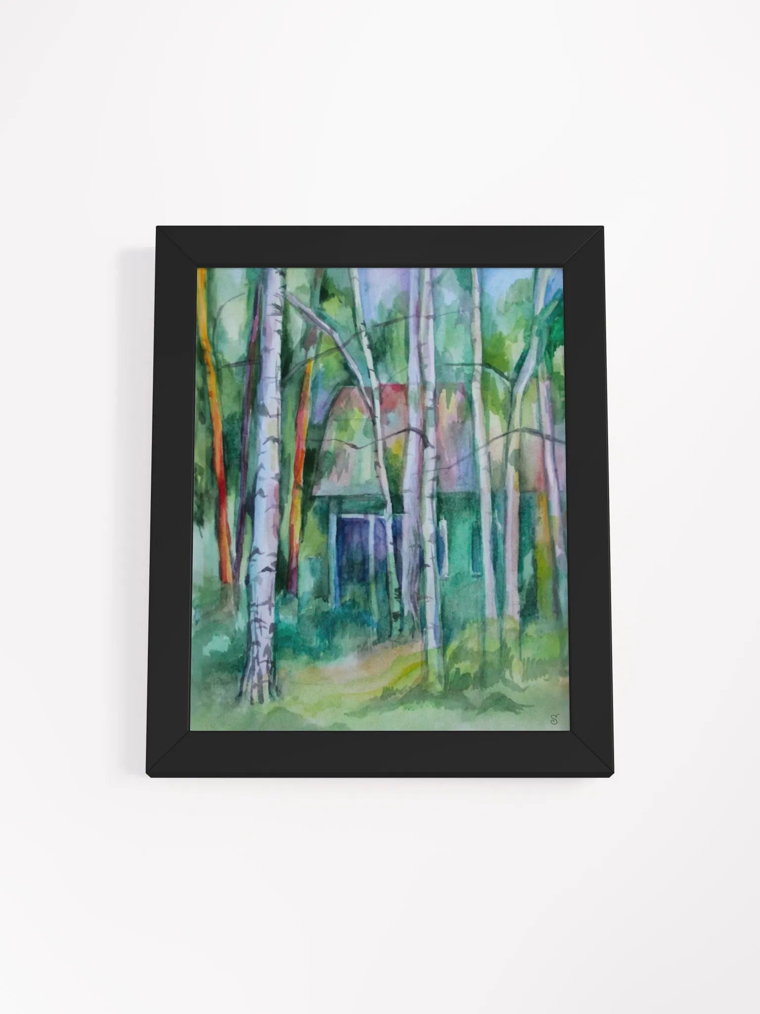 Serene Birch Forest Framed Poster - Birch Forest product image (3)