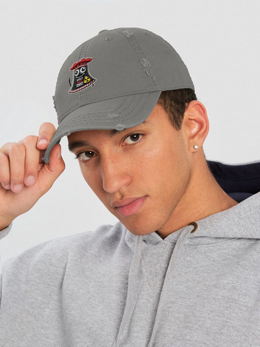 Totally not Toxic Distressed Denim cap product image (19)