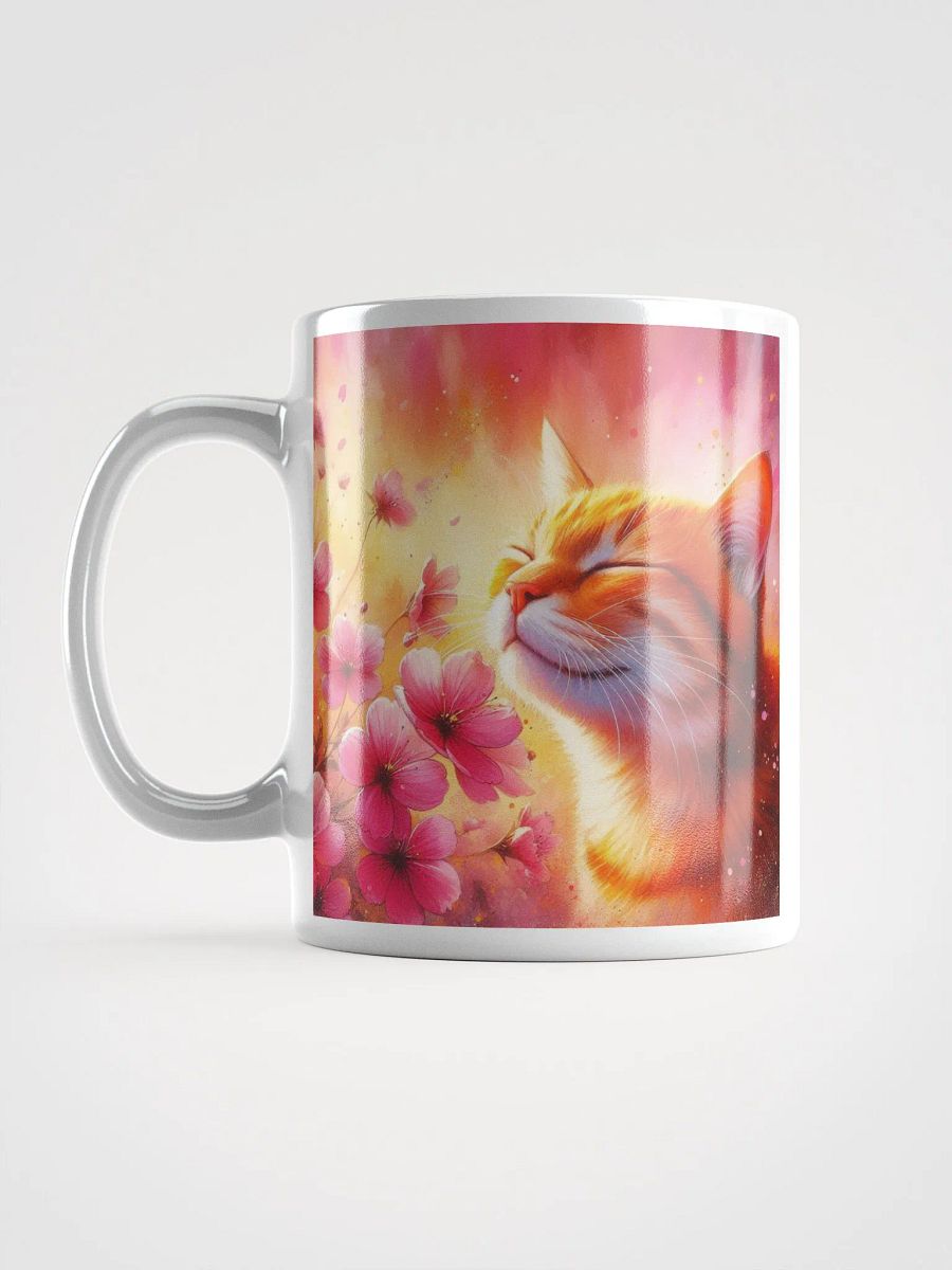 Dreamy Cat Serenity #Stylish Glossy White Mug product image (6)