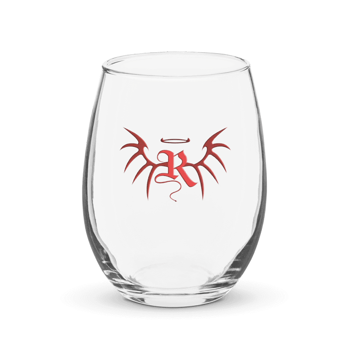 RafaZafar Logo Stemless Wineglass (red) product image (1)