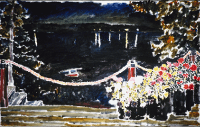 Night View from Camano 1987 on Canvas product image (1)