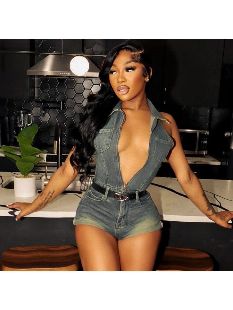 Denim romper product image (3)