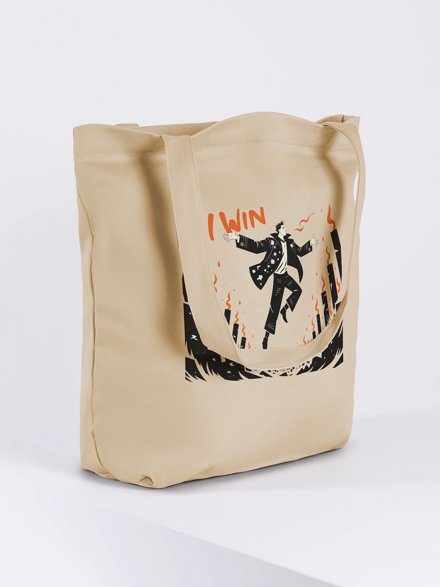 I Win Flame Art Print – Bold Triumphant Eco-Friendly Tote Bag product image (4)