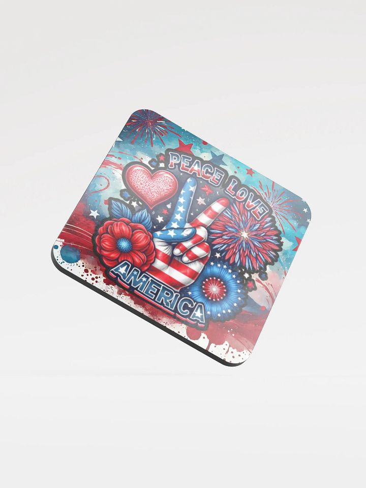Patriotic Peace Love Coaster product image (1)