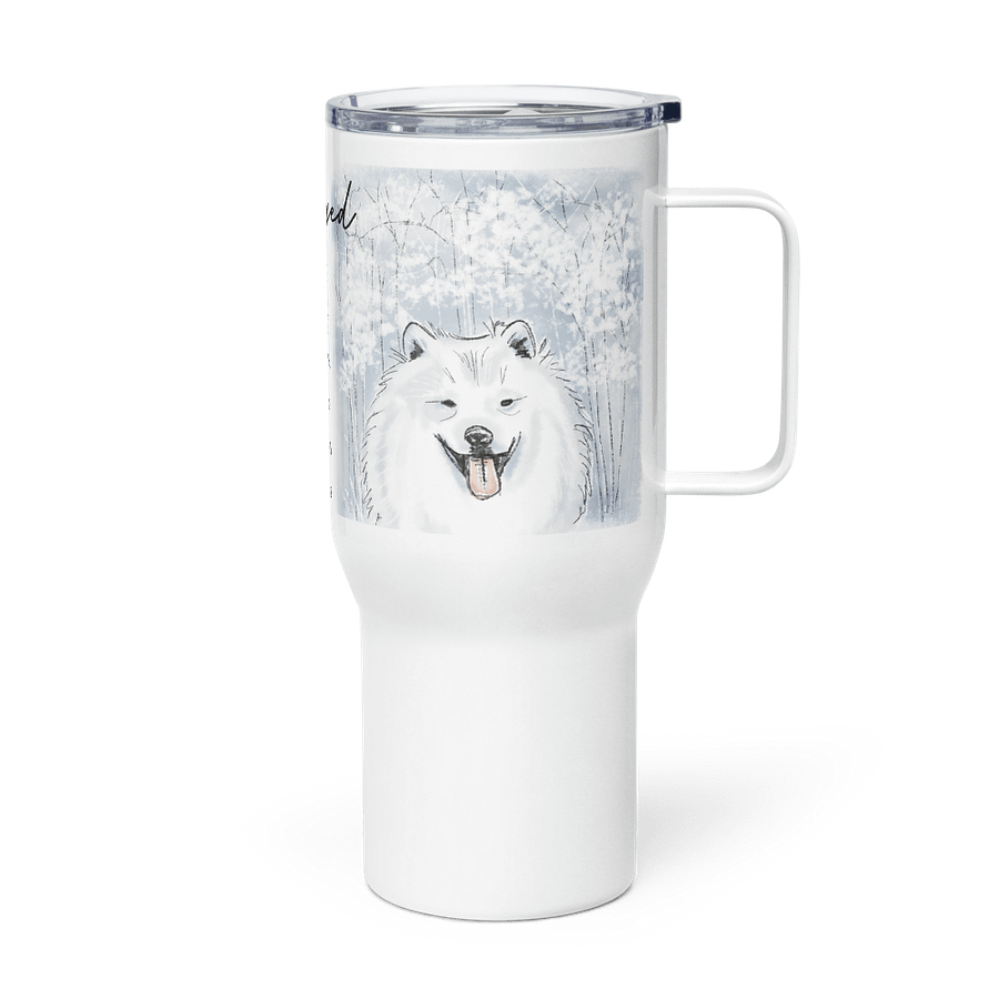 Samoyed Walking Cloud of Happiness Travel Mug product image (5)