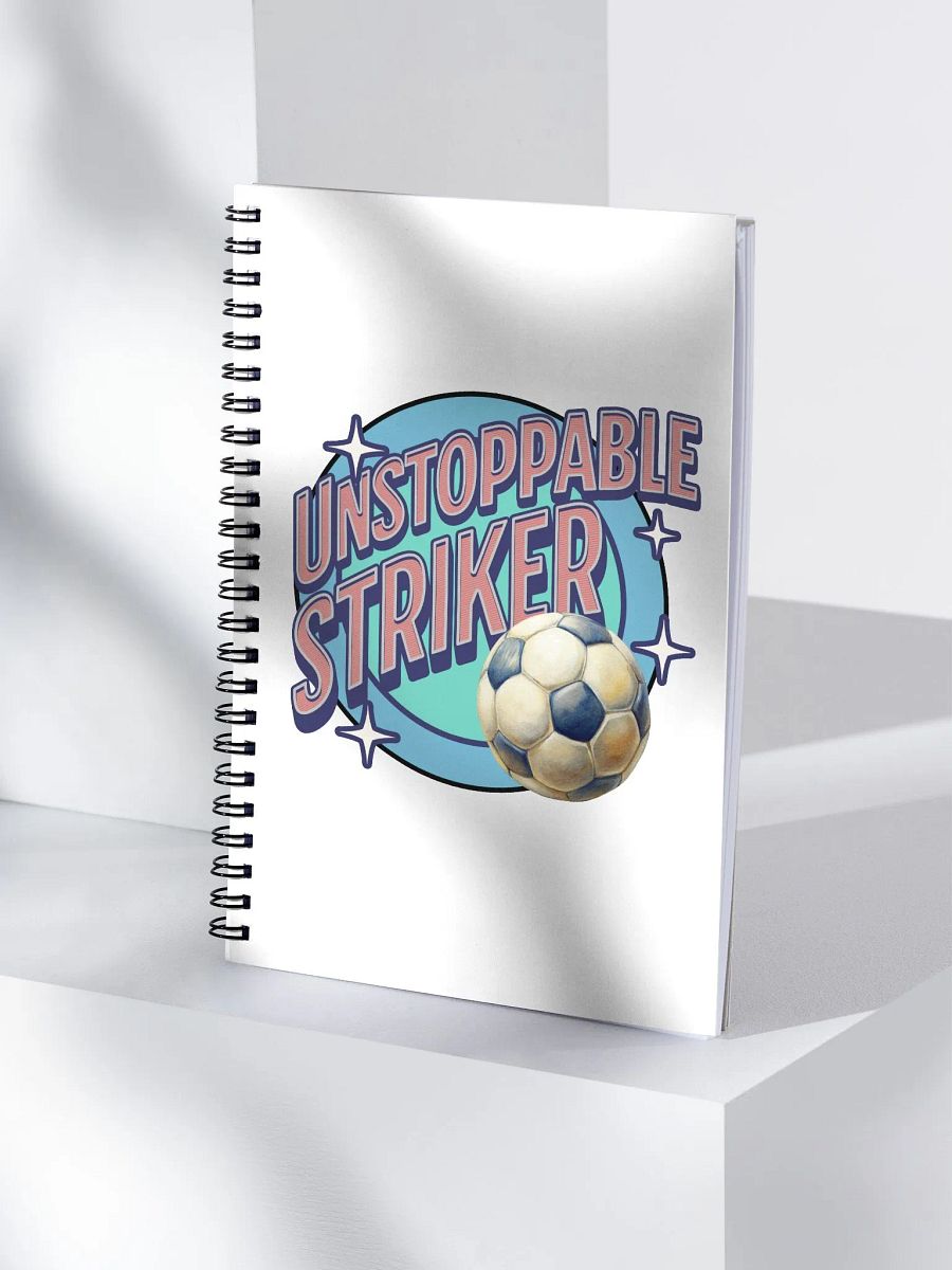Unstoppable Striker Soccer Spiral Notebook product image (3)