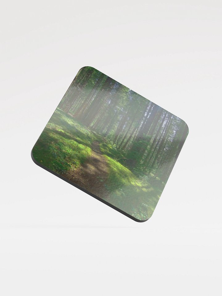 Lower Dungeness Trail Timber sun lighting Cork Coaster product image (1)