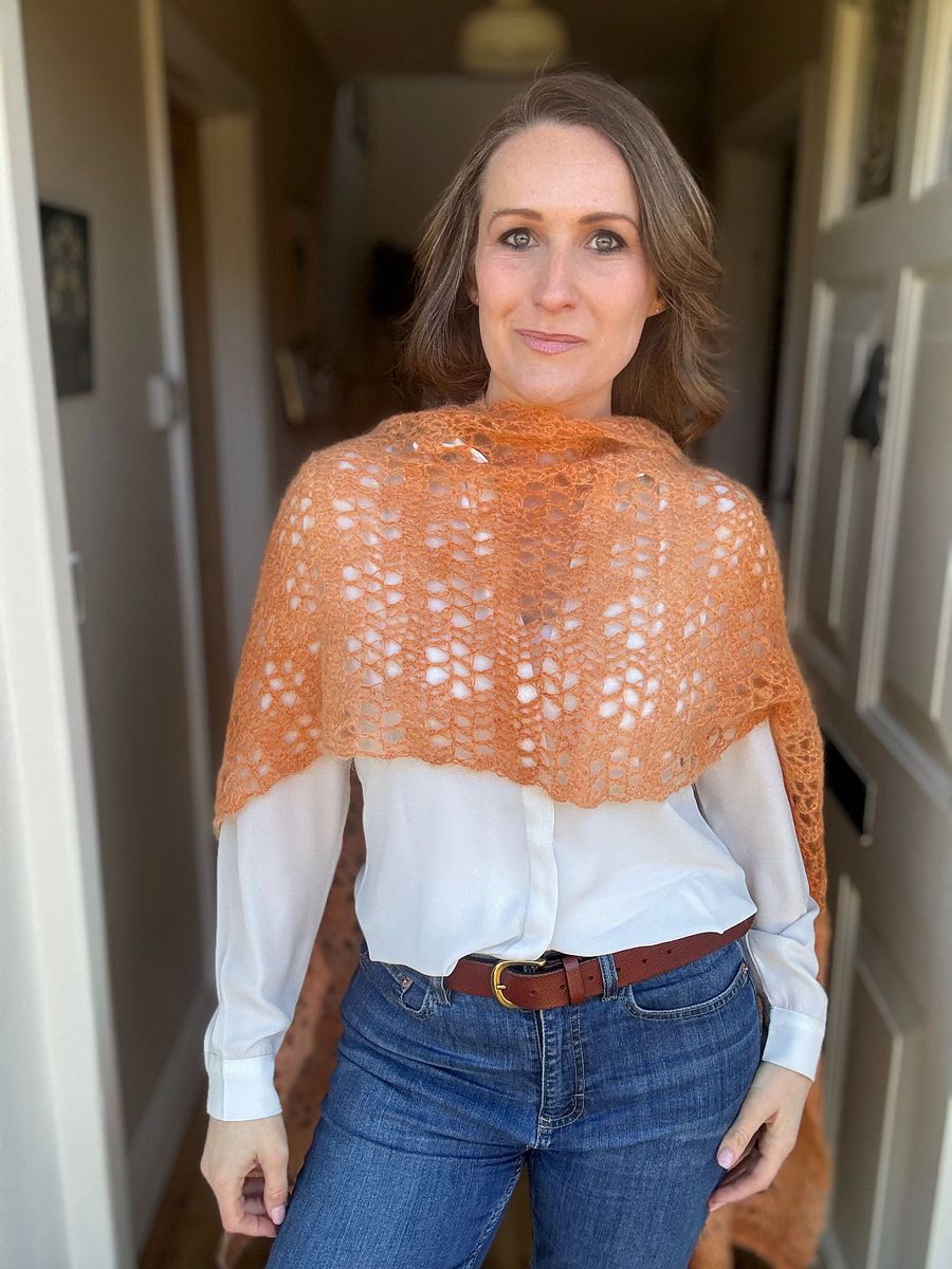 Orange Blossom Lace Crochet Shawl Pattern PDF product image (8)