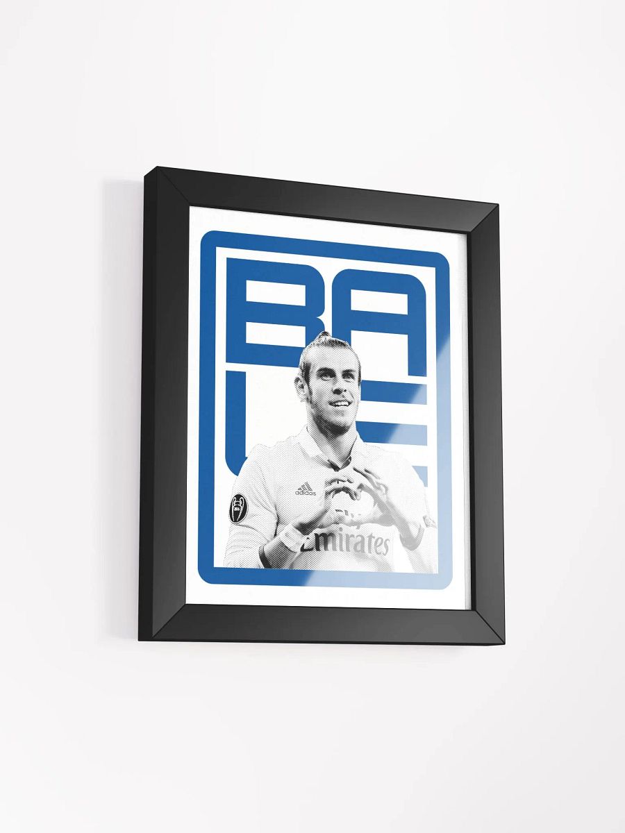 Gareth Bale BW Real Madrid Name Art Framed Print product image (3)