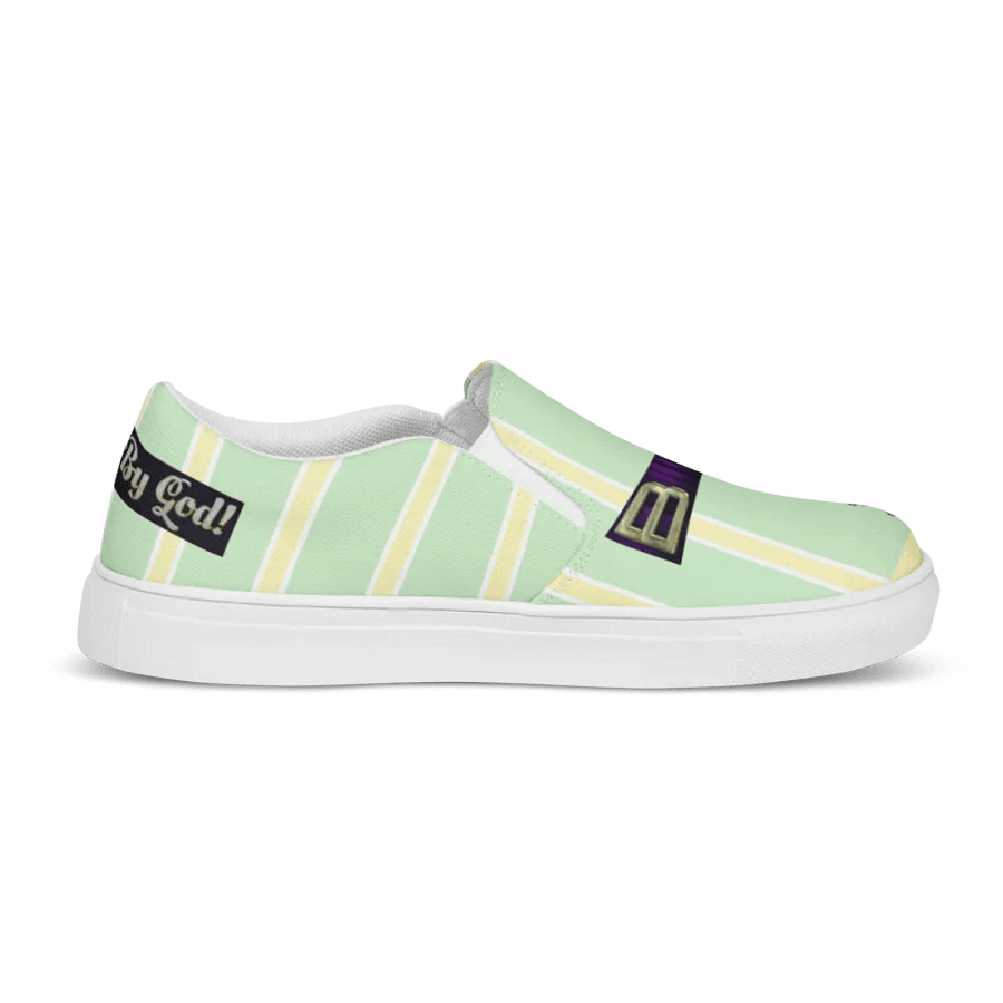 BBG Lime Green & Yellow Diamond Cross Women's Slip On product image (11)