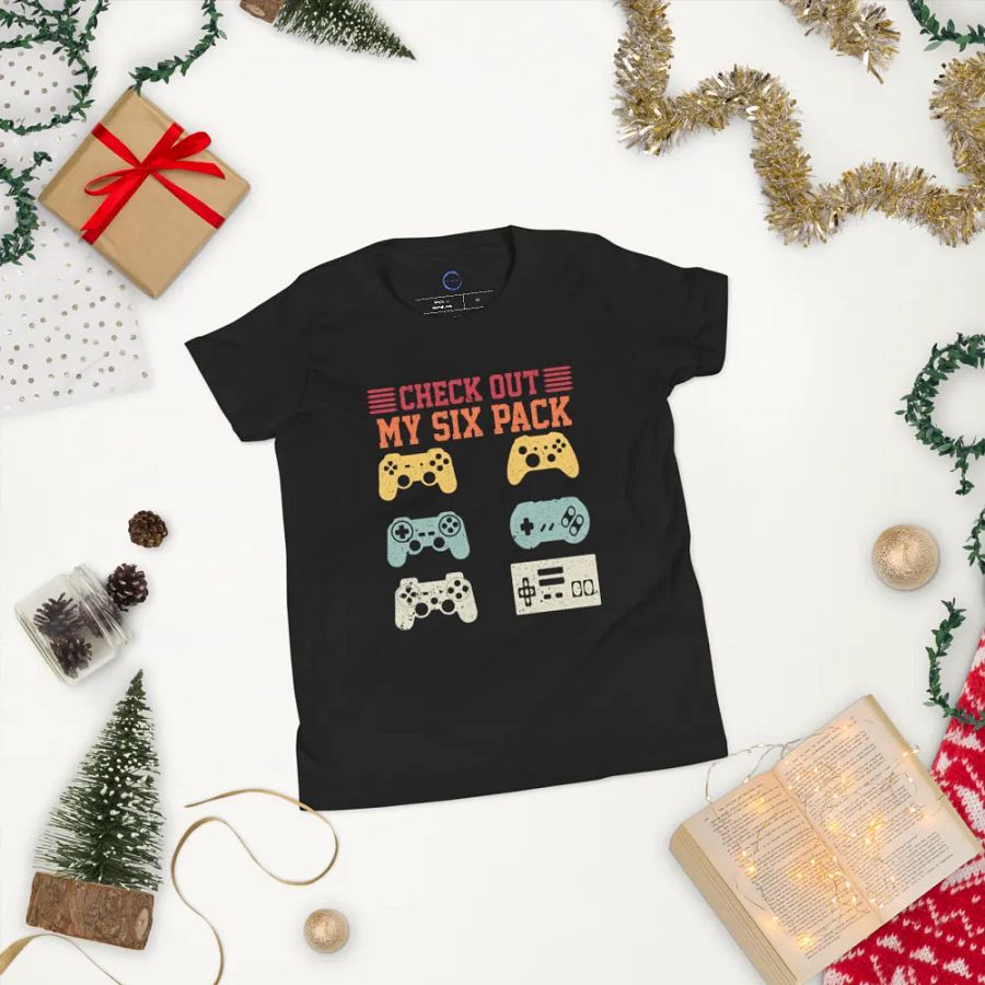 Gamer's Six Pack Youth T-Shirt product image (6)