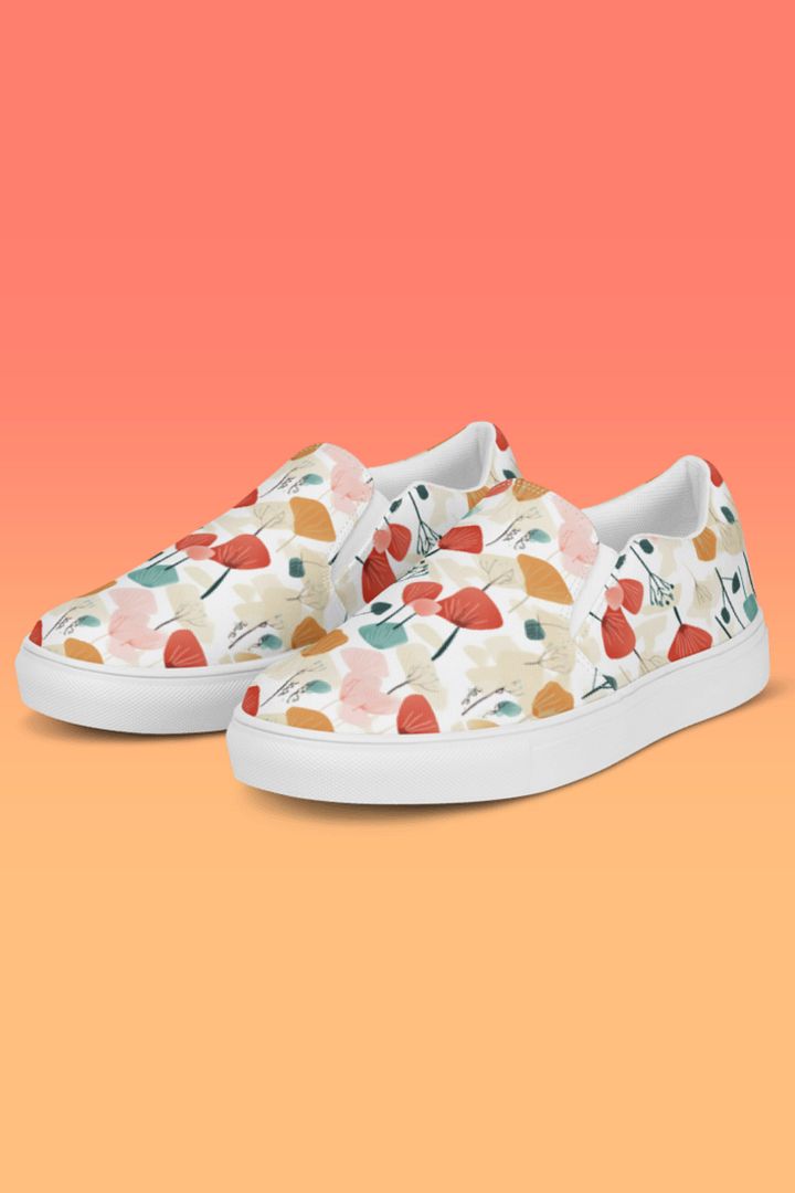 Pretty Floral Pattern All Over Print Slip On Shoes product image (2)
