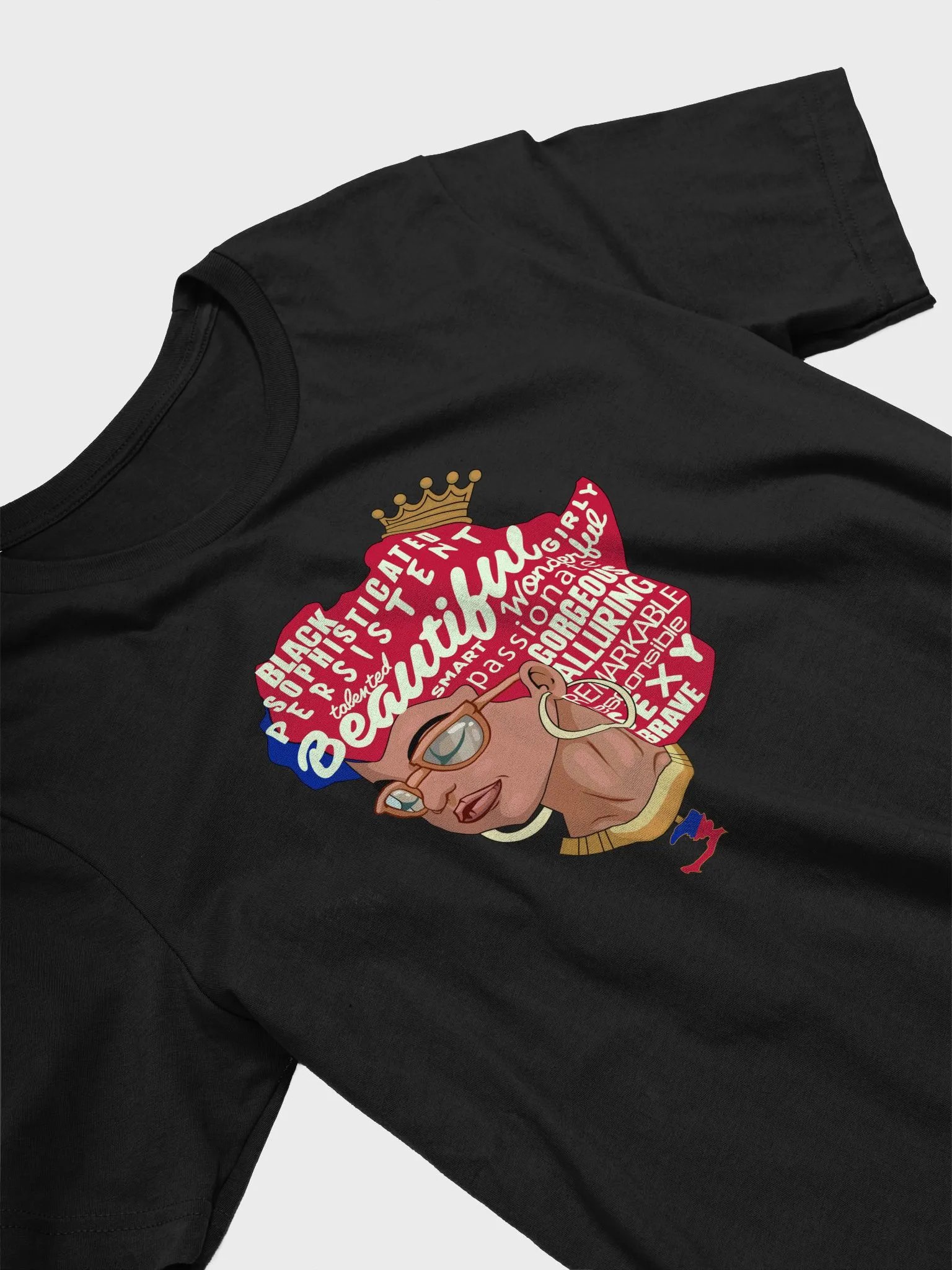 Black Beautiful Queen T-shirt product image (3)