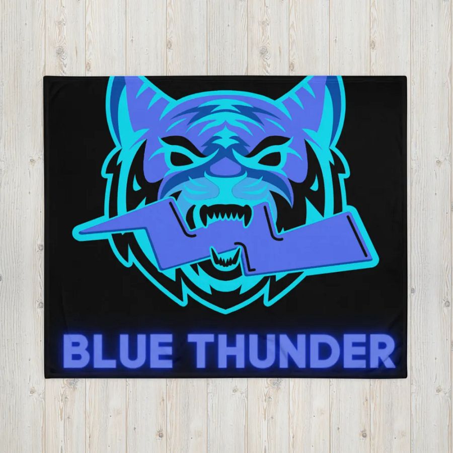 Blue Thunder Throw Blanket product image (4)