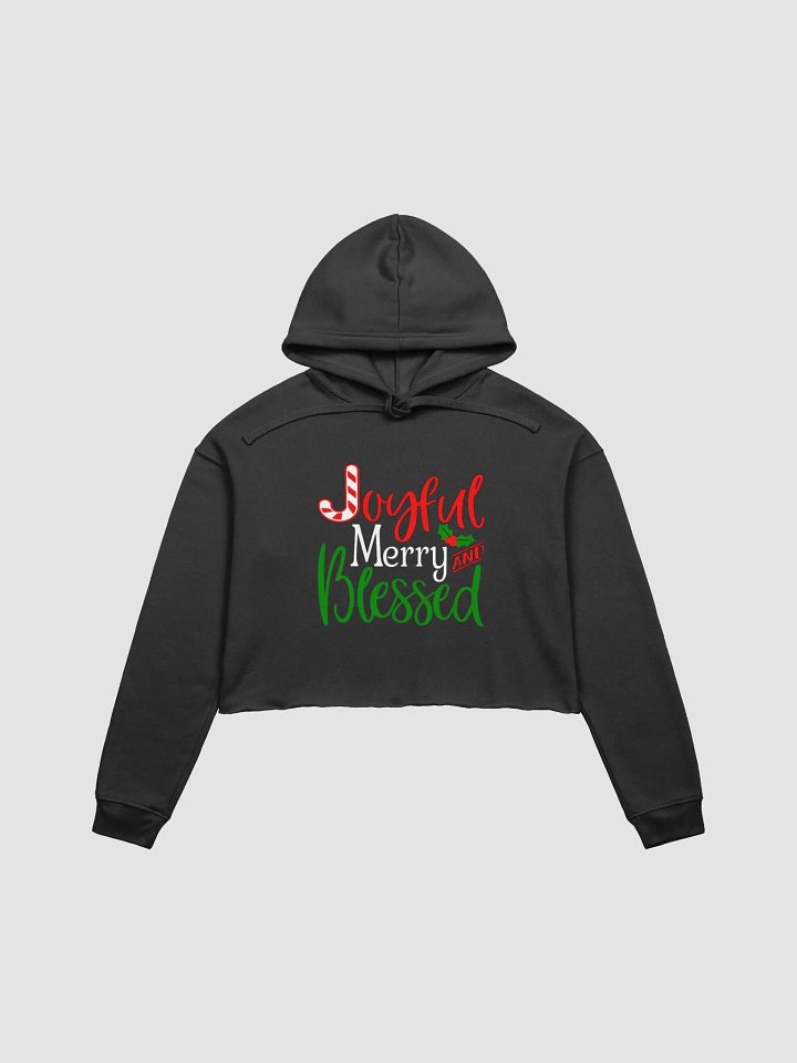 Joyful Merry & Blessed Crop Hoodie product image (2)