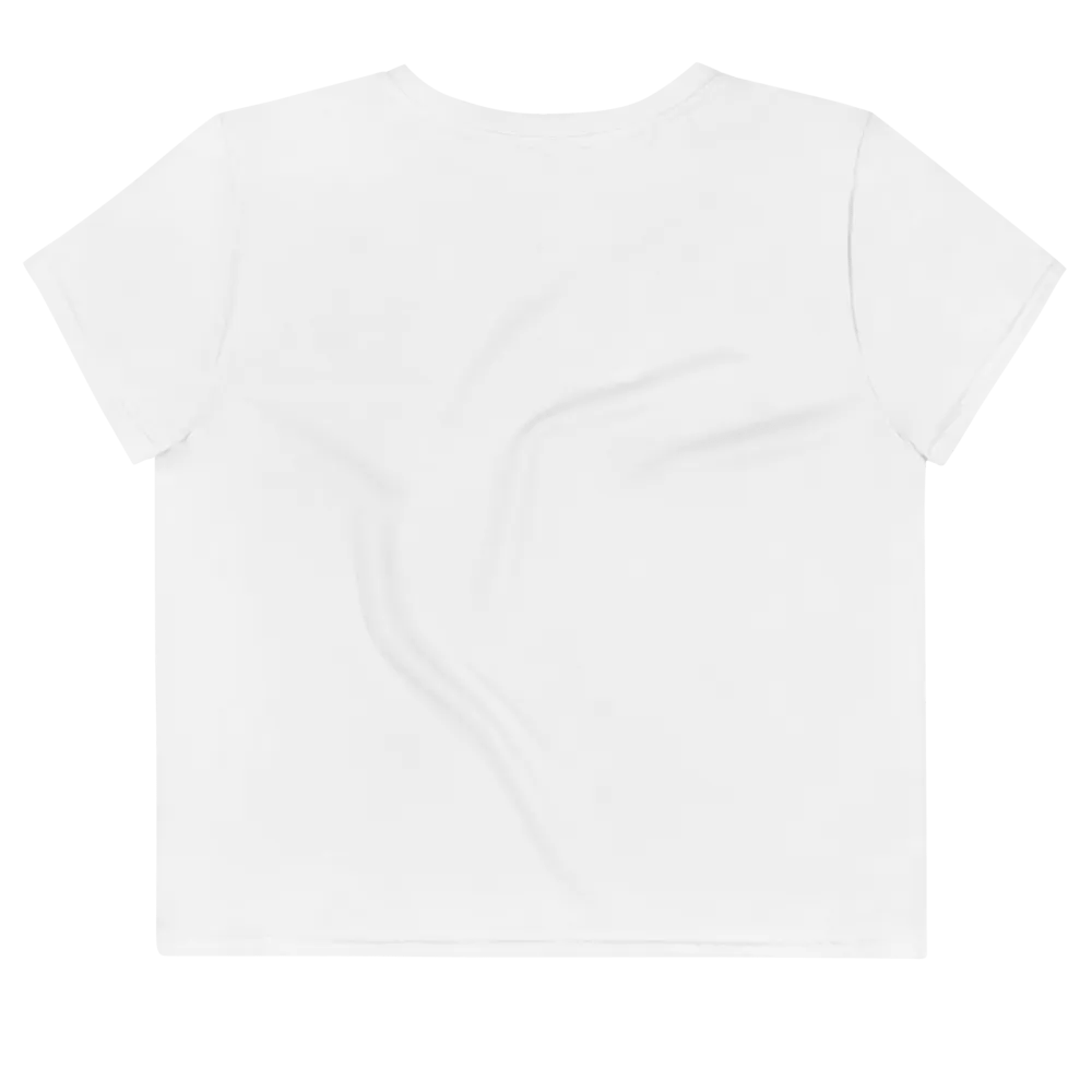 Astro Women's Crop Tee - Trendy Astronaut Graphic in White product image (11)