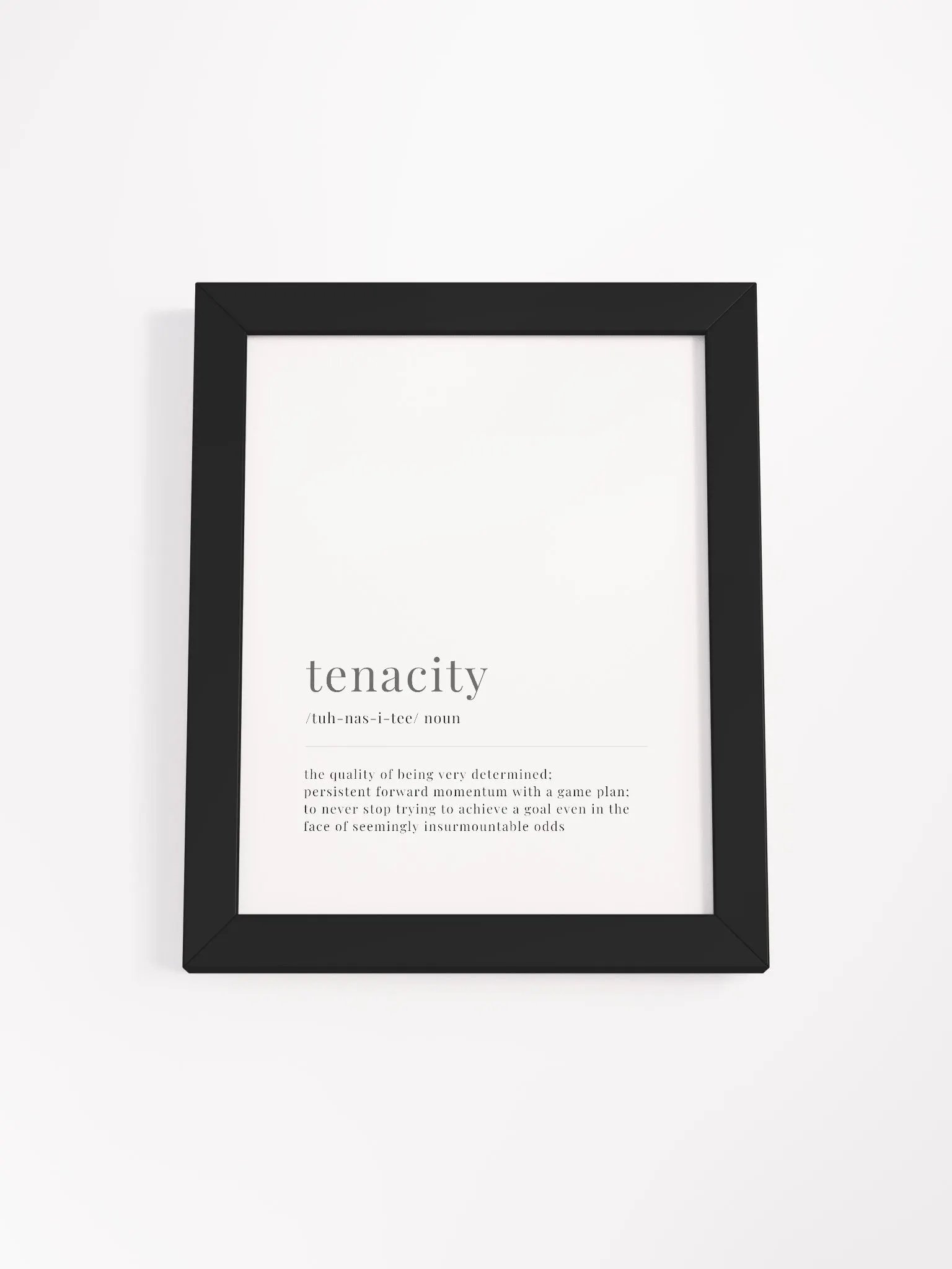 Tenacity Definition Framed Print product image (1)