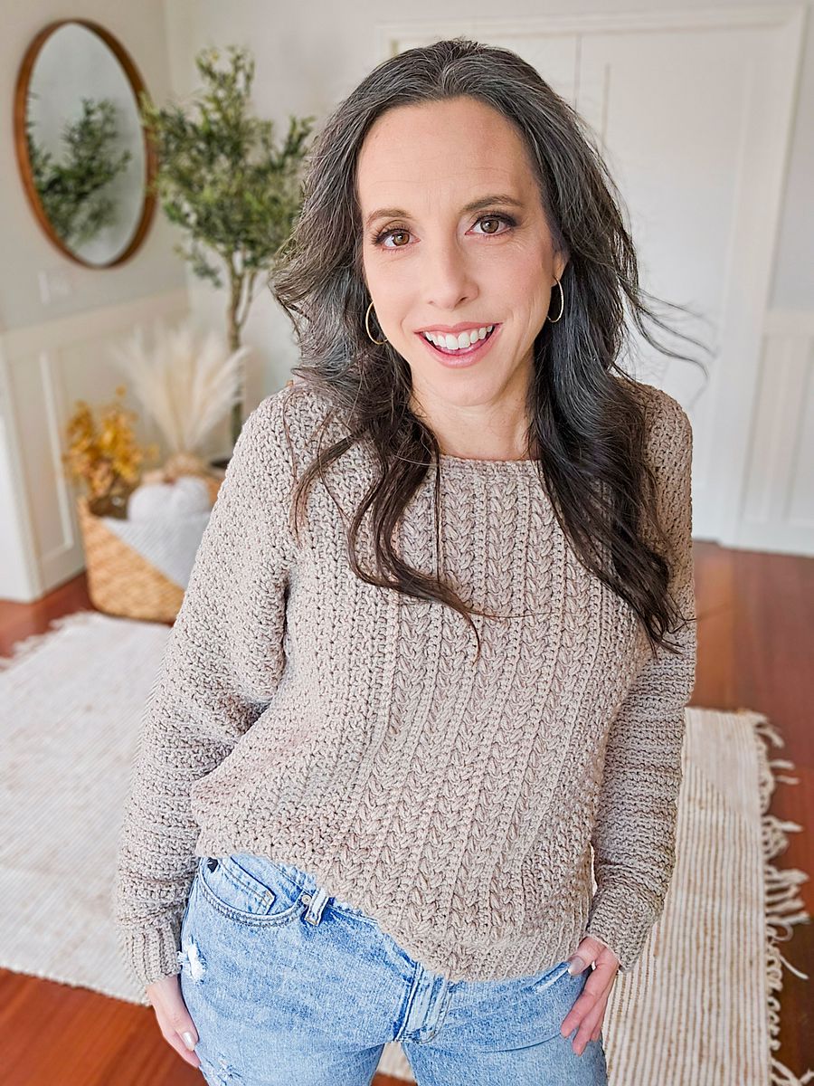 Toasty Wheat Crochet Sweater Pattern product image (1)