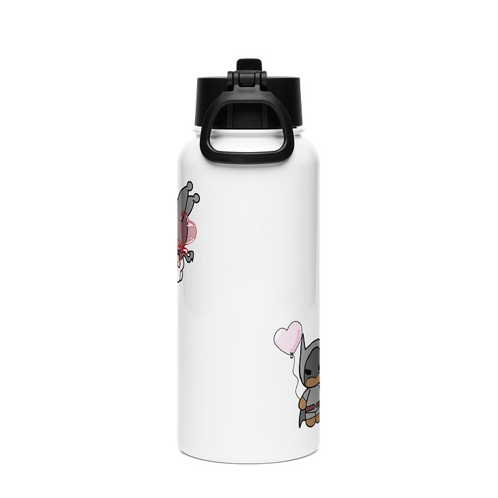 Nala Kissing Kay | Valentine's special Stainless Steel Water Bottle with a Straw Lid product image (2)
