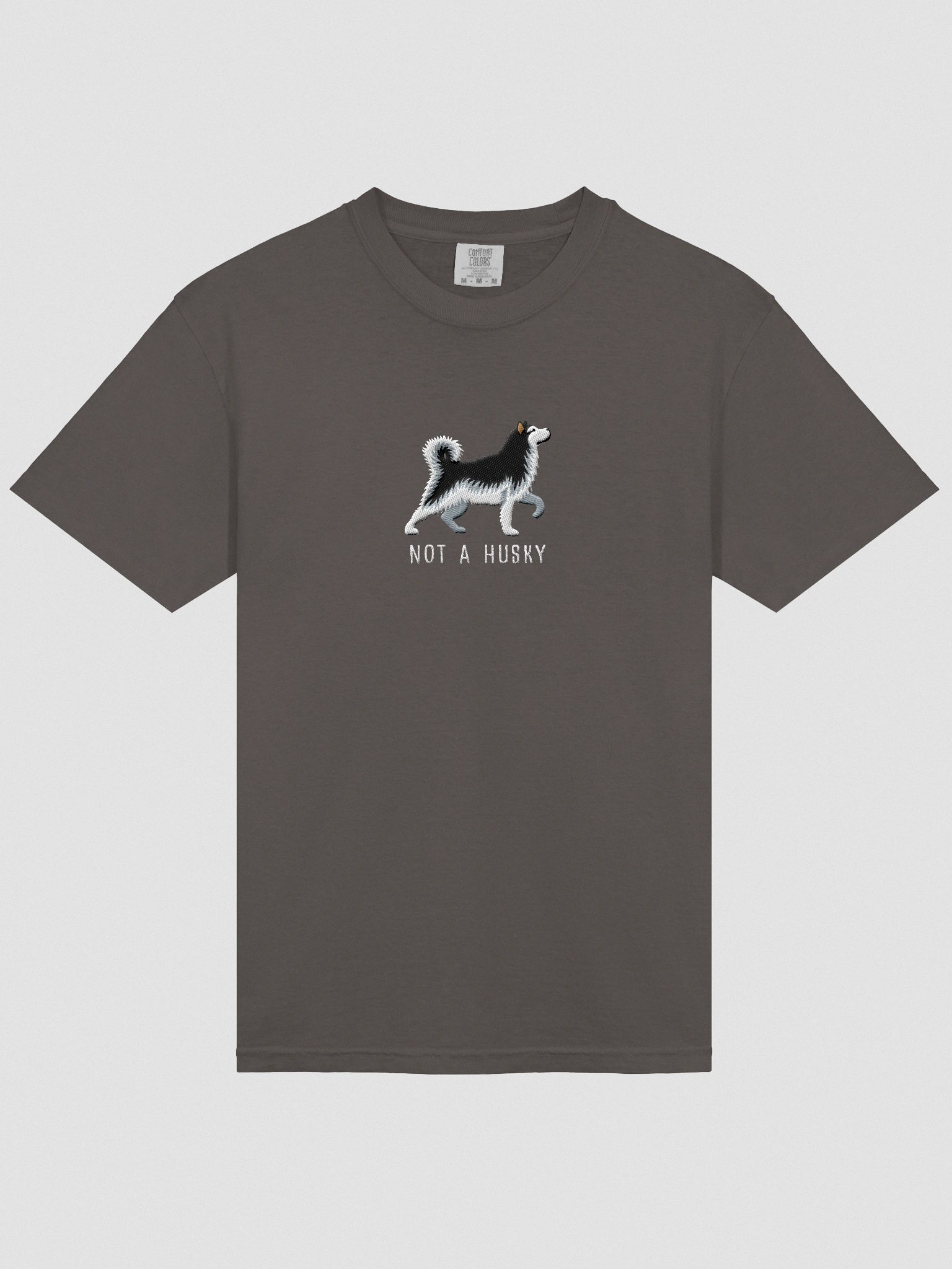 Not a Husky T-Shirt(Embroidered) of an Alaskan Malamute(Black & White) product image (6)