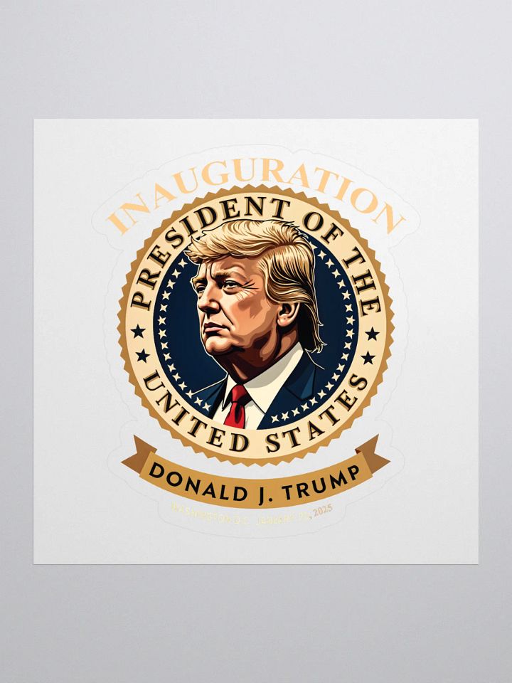 Donald J. Trump Presidential Inauguration Illustrated Sticker product image (1)