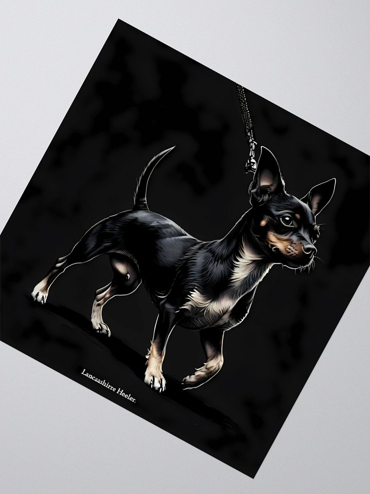 Lancashire Heeler Dog Illustration | Bold Black-and-White Canine Art product image (4)