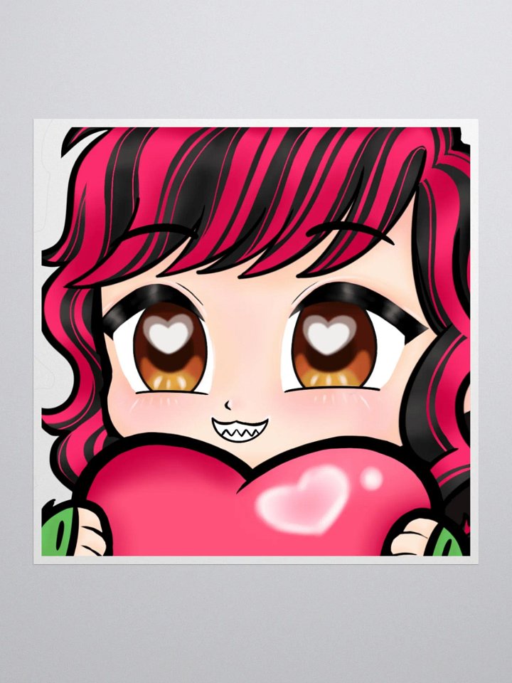 Chibisaurus hearts Stickers product image (1)